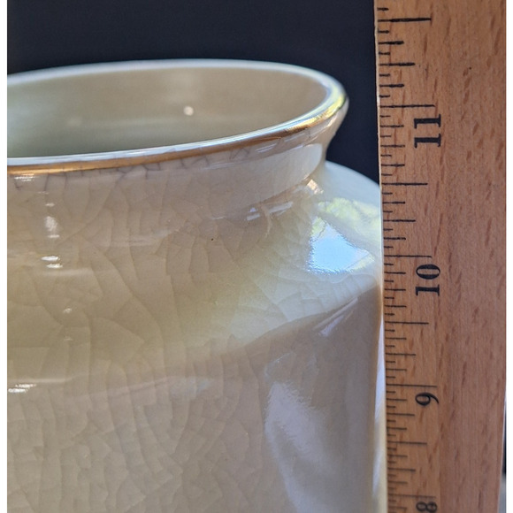 Vintage Otagiri Japan Vase Porcelain Flowers Quail Gold Gilt 11" - Picture 7 of 9